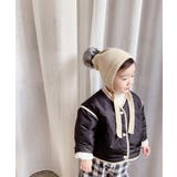 韓国子供服 パイピングレイヤード風中綿ジャケット 韓国子供服 | aimoha kids | 詳細画像8 