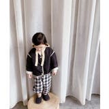 韓国子供服 パイピングレイヤード風中綿ジャケット 韓国子供服 | aimoha kids | 詳細画像9 