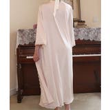 シルク風さらつやサテンロングキャミワンピース＆ガウンセット ルームウェア 韓国フ… | aimoha  | 詳細画像6 