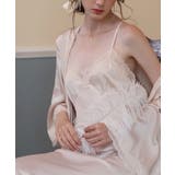 シルク風さらつやサテンロングキャミワンピース＆ガウンセット ルームウェア 韓国フ… | aimoha  | 詳細画像14 