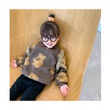 OUTLETかわいいクマプリントボアスウェット キッズ トップス | aimoha kids | 詳細画像8