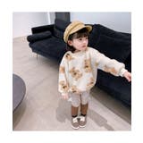 OUTLETかわいいクマプリントボアスウェット キッズ トップス | aimoha kids | 詳細画像9