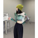 アート配色透け感カットソー レディース 長袖 | aimoha | 詳細画像5