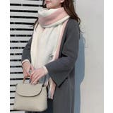 ピンク | ユニセックス 2トーンカラーマフラーストール 大判 | aimoha
