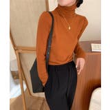 オレンジ | フィットハイネックカットソー レディース ハイネック | aimoha