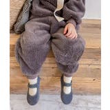 韓国子供服 ベア刺繍暖かいボアスウェット+ボトム上下セット セットアップ | aimoha kids | 詳細画像3