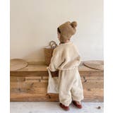 韓国子供服 ベア刺繍暖かいボアスウェット+ボトム上下セット セットアップ | aimoha kids | 詳細画像9