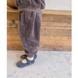 韓国子供服 ベア刺繍暖かいボアスウェット+ボトム上下セット セットアップ | aimoha kids | 詳細画像12