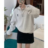 韓国風ハーフジップスウェット ストリート系 ロンT | aimoha | 詳細画像9