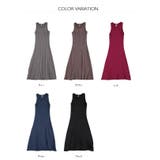 ベーシックノースリーブクルーネックロングワンピース カットソー ワンピース | aimoha | 詳細画像2