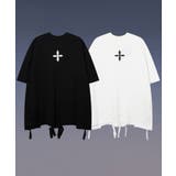 Tシャツ【HOOK】個性派十字架パッチダメージ裾ビッグTEE カジュアル ユニセ… | HOOK | 詳細画像1 