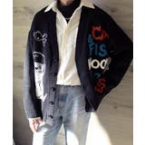 「CAT&FISH」英字刺繍猫イラストカーディガン ユニセックス オーバーサイズ | HOOK | 詳細画像15