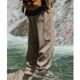 ベージュ | 【HOOK】ヴィンテージ風ウォッシュ加工横切り替えカーゴパンツ | HOOK