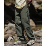 カーキ | 【HOOK】ヴィンテージ風ウォッシュ加工横切り替えカーゴパンツ | HOOK