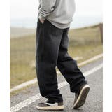 【HOOK】古着風ウォッシュデニム切り替えワイドパンツ | HOOK | 詳細画像5 