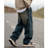 【HOOK】古着風ウォッシュデニム切り替えワイドパンツ | HOOK | 詳細画像2 