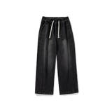 【HOOK】古着風ウォッシュデニム切り替えワイドパンツ | HOOK | 詳細画像9 