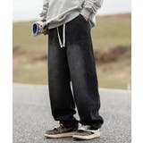 【HOOK】古着風ウォッシュデニム切り替えワイドパンツ | HOOK | 詳細画像6 