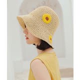 イエロー | 夏編みハット 麦わら帽子 レディース | aimoha