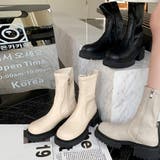 厚底ソールストレッチショートブーツ 韓国ファッション ワンピース | aimoha  | 詳細画像1 