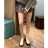 厚底ソールストレッチショートブーツ 韓国ファッション ワンピース | aimoha  | 詳細画像6 