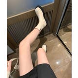 厚底ソールストレッチショートブーツ 韓国ファッション ワンピース | aimoha  | 詳細画像7 