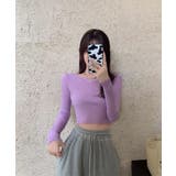 ミニ丈ハートネックリブニットトップス 韓国ファッション ニット | aimoha  | 詳細画像7 