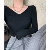 ミニ丈ハートネックリブニットトップス 韓国ファッション ニット | aimoha  | 詳細画像19 