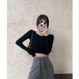 ミニ丈ハートネックリブニットトップス 韓国ファッション ニット | aimoha  | 詳細画像20 