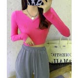 ミニ丈ハートネックリブニットトップス 韓国ファッション ニット | aimoha  | 詳細画像28 