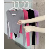 ミニ丈ハートネックリブニットトップス 韓国ファッション ニット | aimoha  | 詳細画像33 