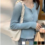 韓国風シンプルカーディガン 韓国 ライク | aimoha | 詳細画像1