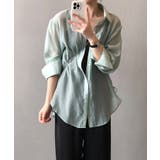 韓国風脇紐透け感UVカットブラウス 長袖 tシャツ | aimoha  | 詳細画像36 