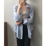 韓国風脇紐透け感UVカットブラウス 長袖 tシャツ | aimoha  | 詳細画像43 