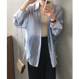 韓国風脇紐透け感UVカットブラウス 長袖 tシャツ | aimoha  | 詳細画像45 
