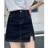 Jasmine スリットいりデニムミニスカート 韓国ファッション | aimoha | 詳細画像9