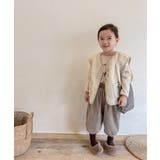 韓国子供服 暖かいパイピングボアベスト 韓国子供服 | aimoha kids | 詳細画像2