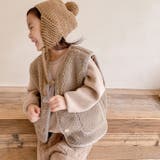 韓国子供服 暖かいパイピングボアベスト 韓国子供服 | aimoha kids | 詳細画像1