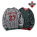 バック刺繍レオパード総柄スウェットストリート系 ロンT スウェット | HOOK | 詳細画像1