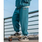 ブルー | ベーシック 刺繍入り暖かいボアスウェットパンツ ジョガーパンツ | HOOK