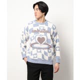 ハートと市松模様ニット風スウェット ストリート系 ロンT | HOOK | 詳細画像7