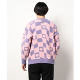 ハートと市松模様ニット風スウェット ストリート系 ロンT | HOOK | 詳細画像12