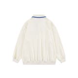 編み上げ花モチーフ付きポロシャツ風スウェット ストリート系 ロンT | HOOK | 詳細画像2