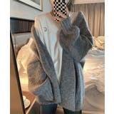 グレー | シンプルチュニックトッパー カーディガン 韓国ファッション | aimoha 