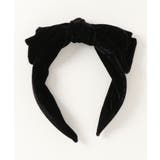 ベルベット生地リボンとビジューパールのロマンティックカチューシャ 量産型 | aimoha | 詳細画像1