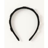 ベルベット生地リボンとビジューパールのロマンティックカチューシャ 量産型 | aimoha | 詳細画像4