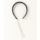 ベルベット生地リボンとビジューパールのロマンティックカチューシャ 量産型 | aimoha | 詳細画像7