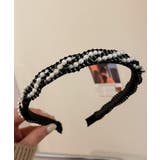 ベルベット生地リボンとビジューパールのロマンティックカチューシャ 量産型 | aimoha | 詳細画像10