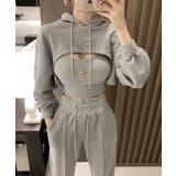 超ショート丈パーカースウェットセットアップ 韓国ファッション レディース | aimoha | 詳細画像33