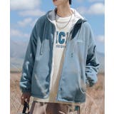 ホワイト×ブルー | リバーシブル2WAY薄手ボアジャケット ストリート系 ロンT | HOOK